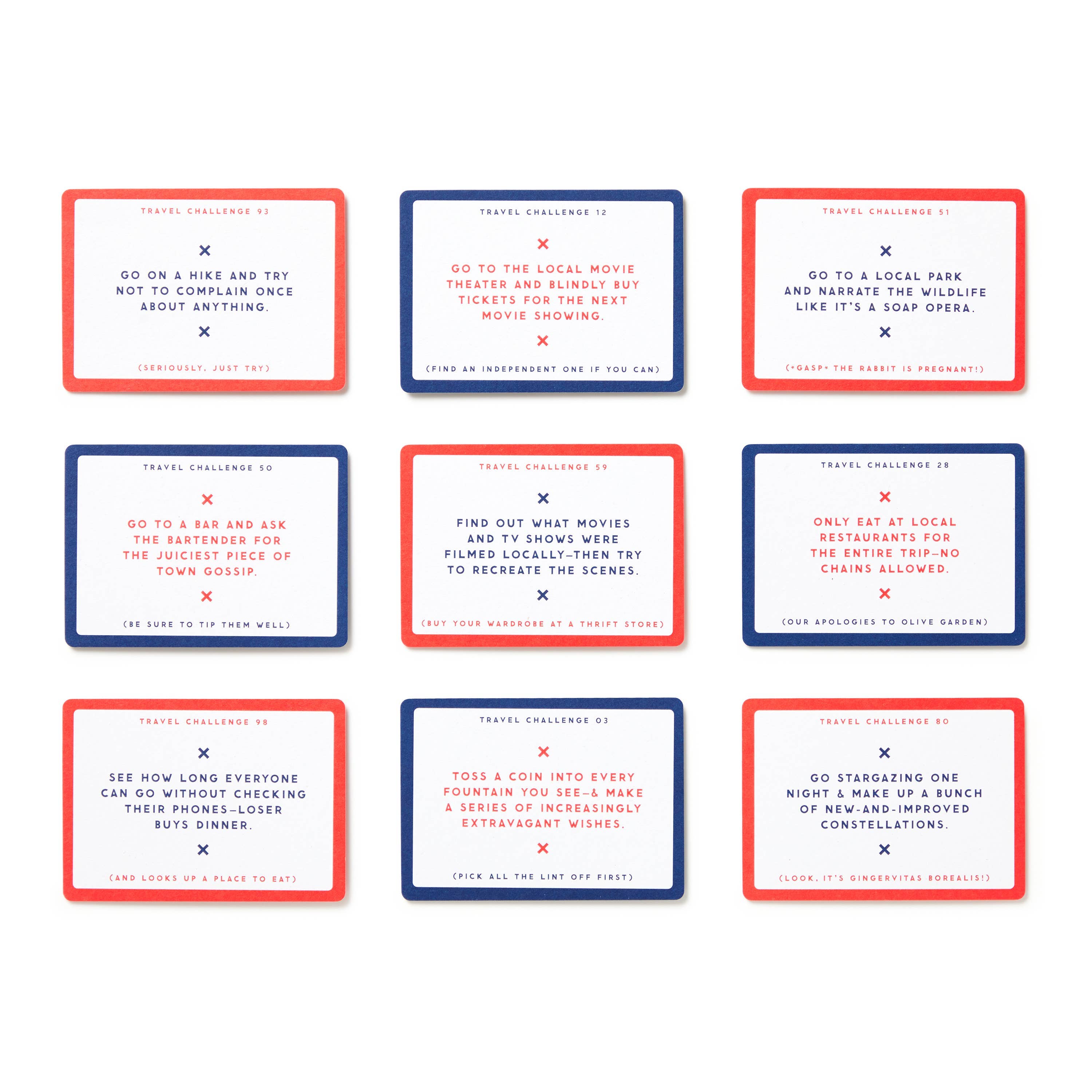 Brass Monkey Challenge Accepted Travel Tasks Card Deck