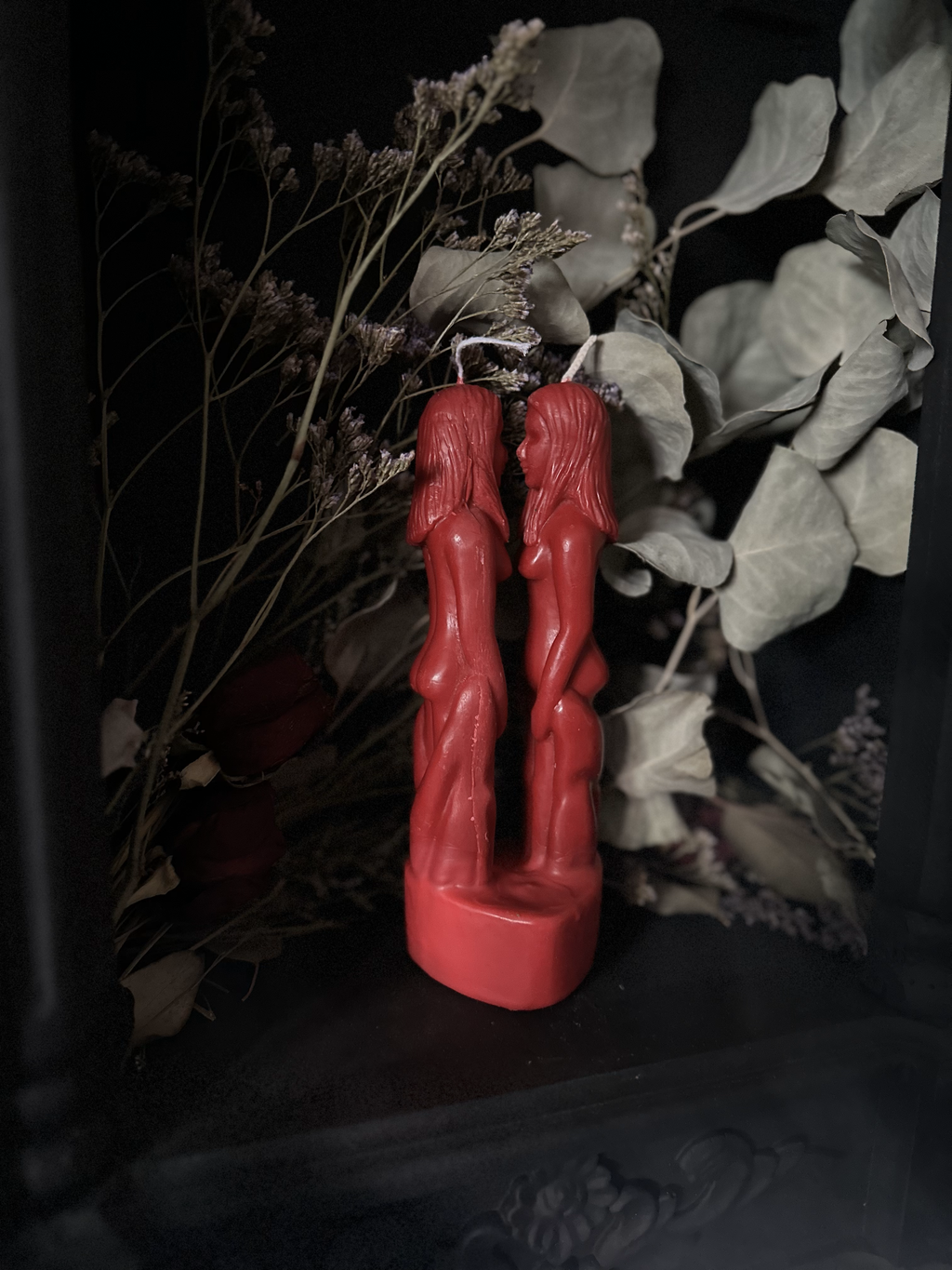 All Gender Couples Figure Candles | Love Spell Candles : Face-to-Face - Red / Non-Binary - Non-Binary