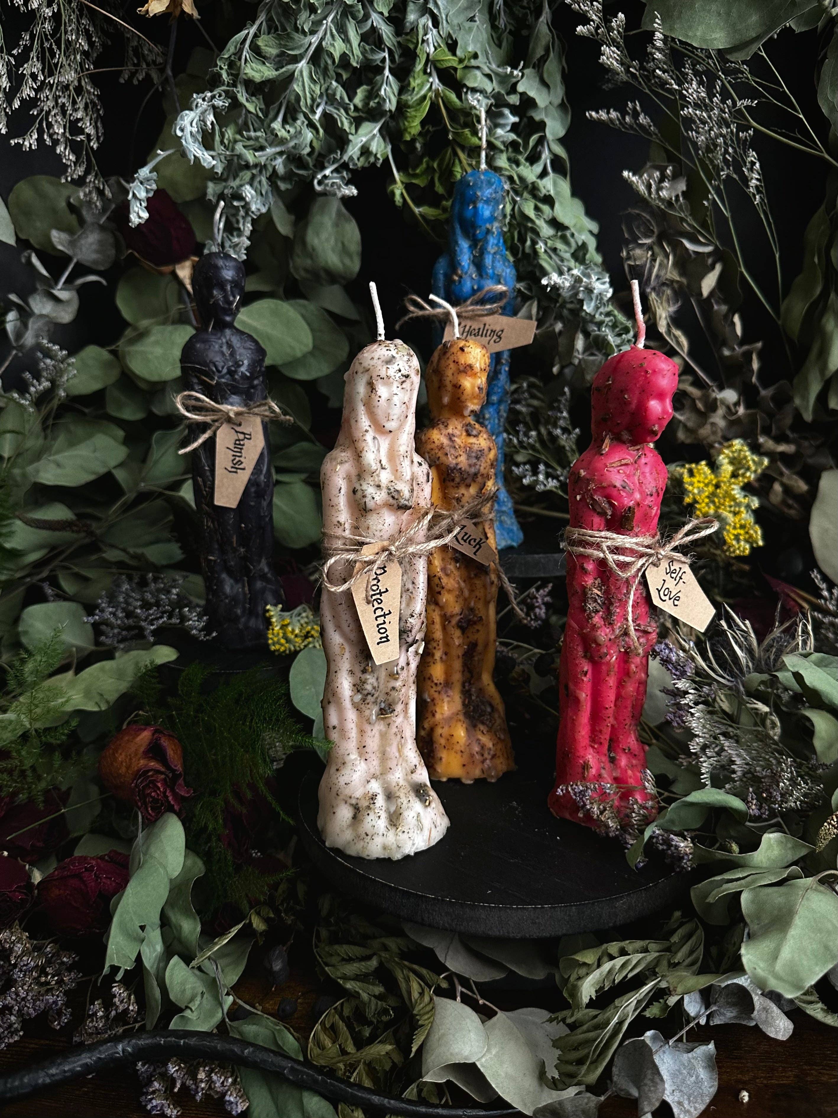 Dressed All Gender Human Figure Candles | Intention Candles : Non-Binary / Self Love