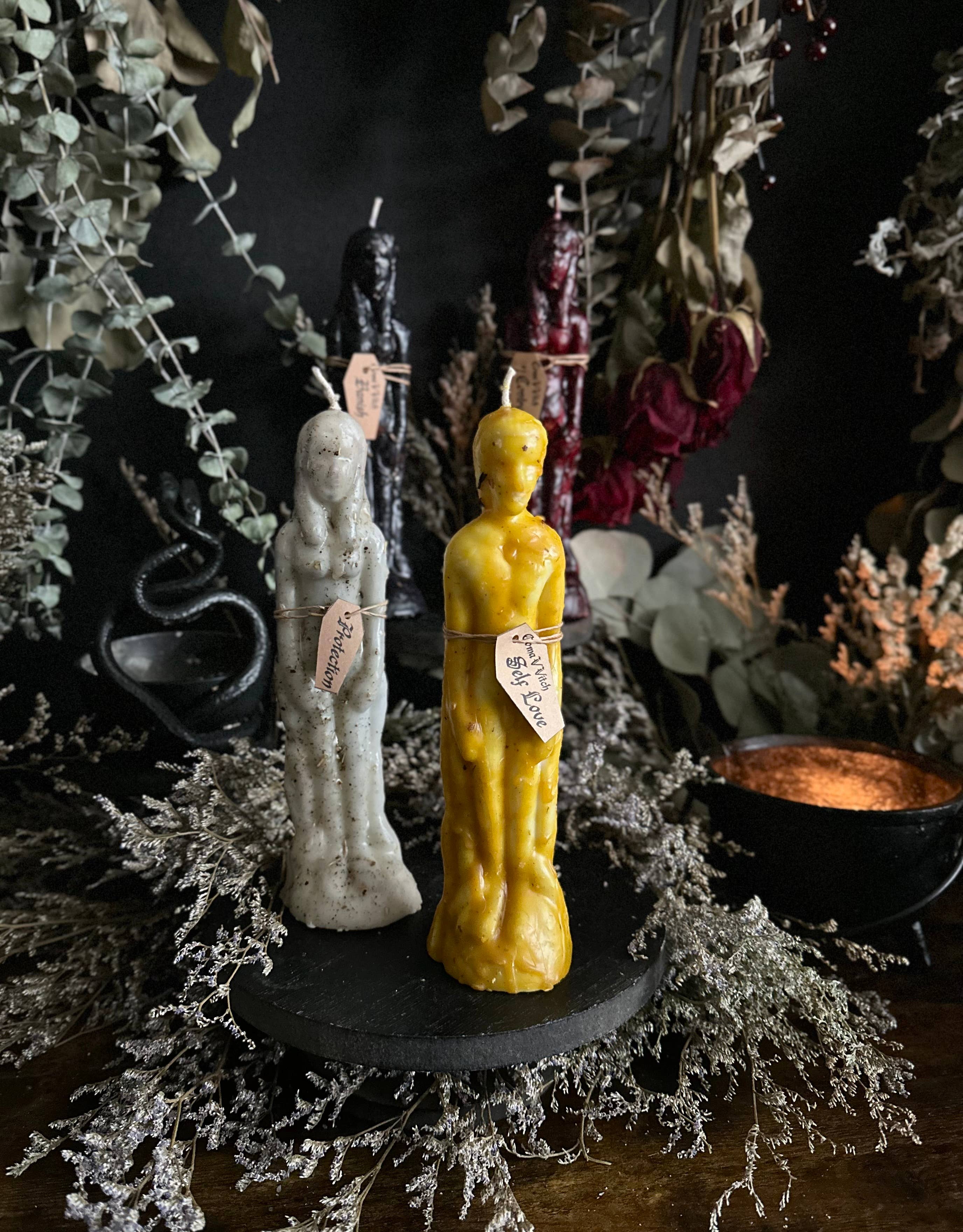 Dressed Human Figure Candles | Intention Candles : Non-Binary / Hex Breaker