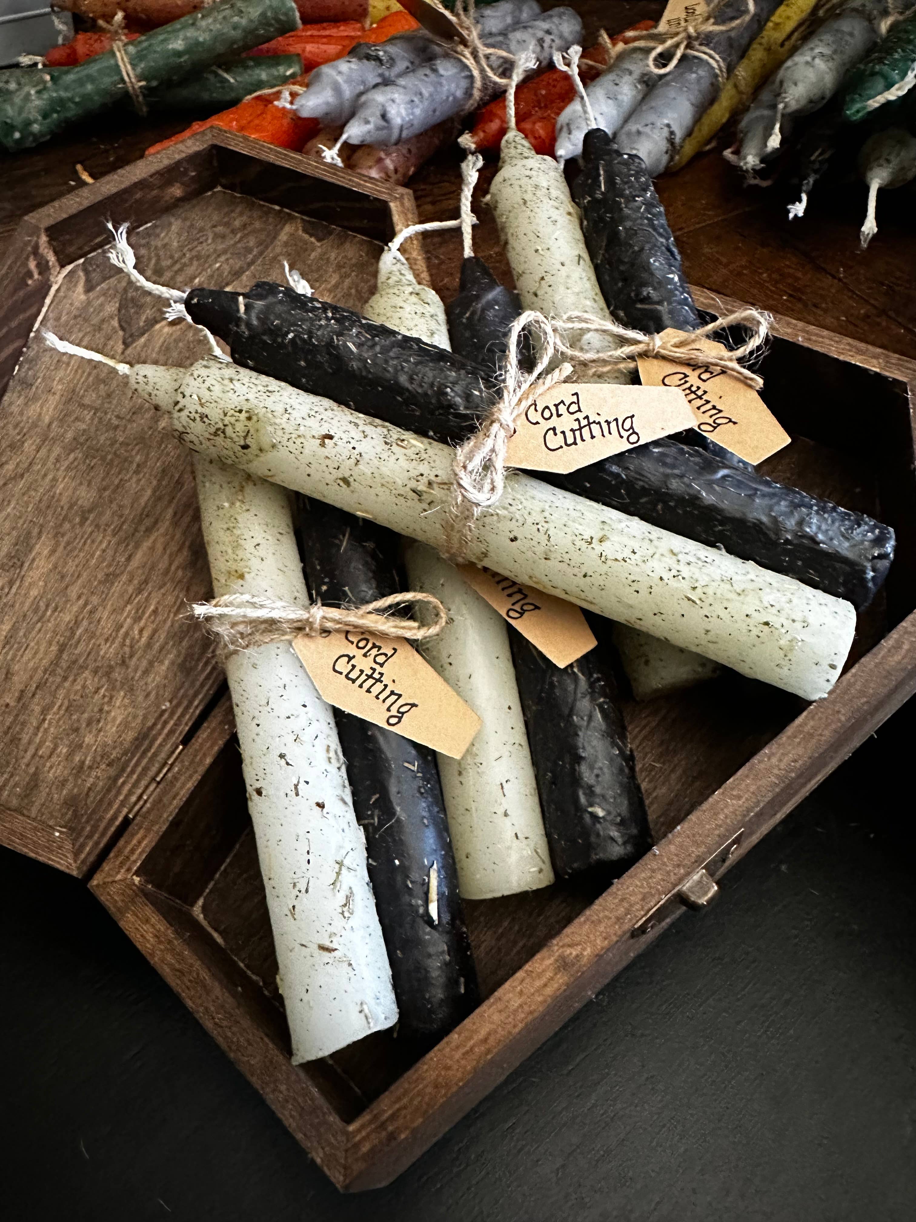 Cord Cutting Dressed Spell Candles | Witchcraft Supplies