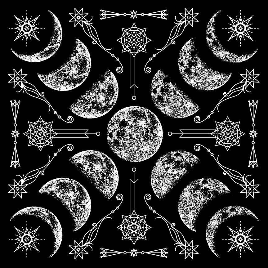 Lunar Chaos Bandana: White