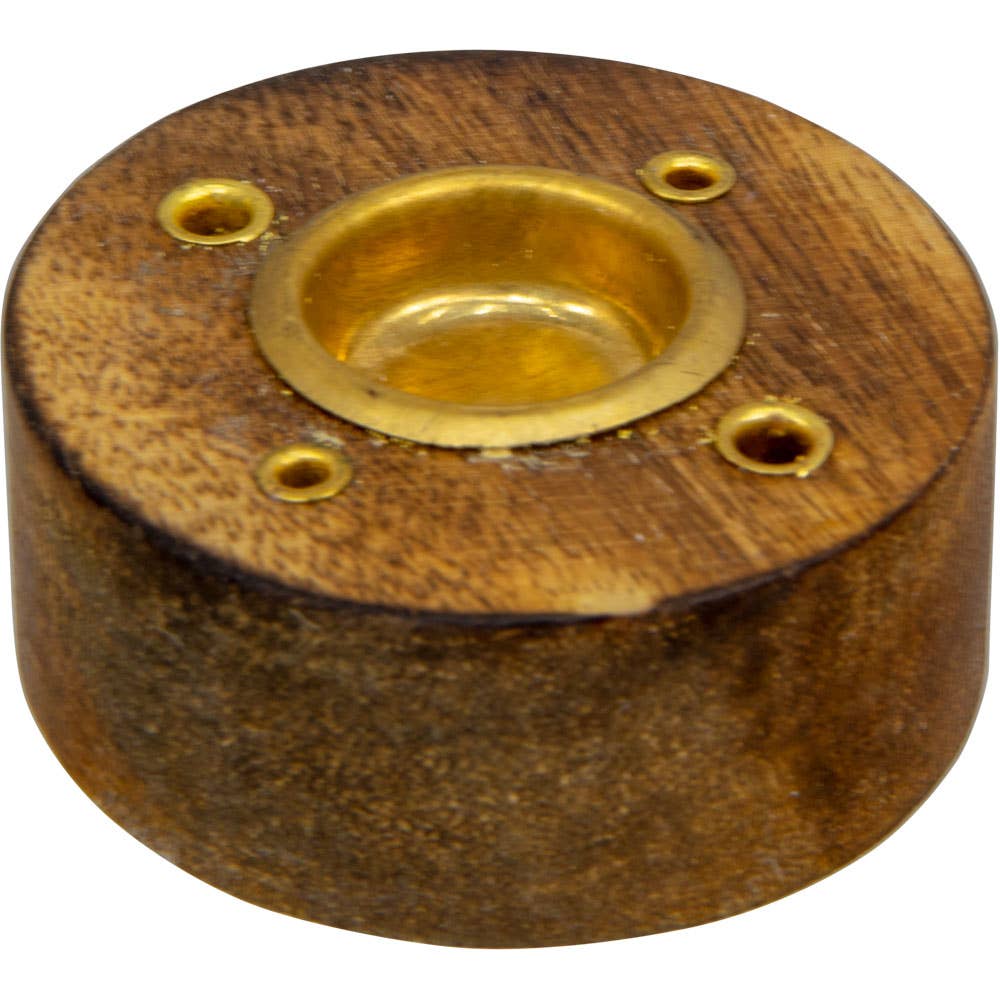 Wood Cone and Incense Holder