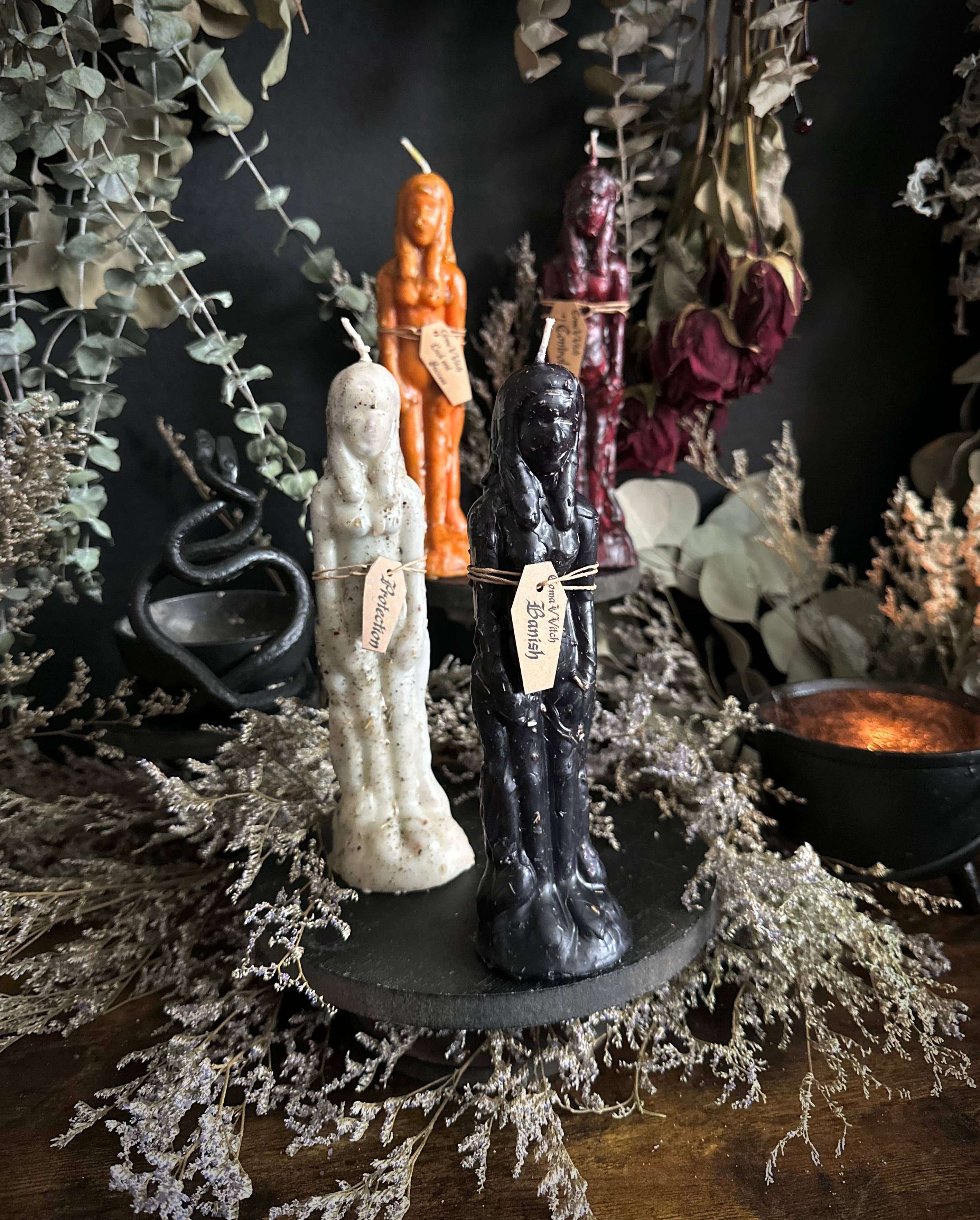 Dressed Human Figure Candles | Intention Candles : Non-Binary / Hex Breaker